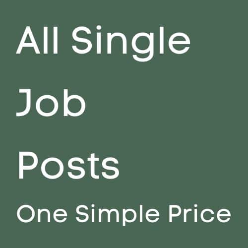 All Single Job Posts One Simple Price text